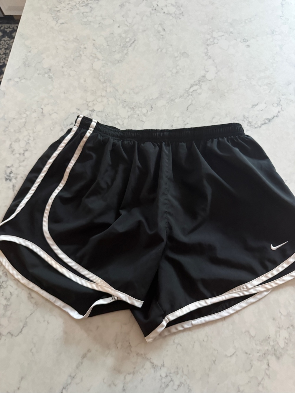 Nike Women’s Black Running Shorts with White Trim size large